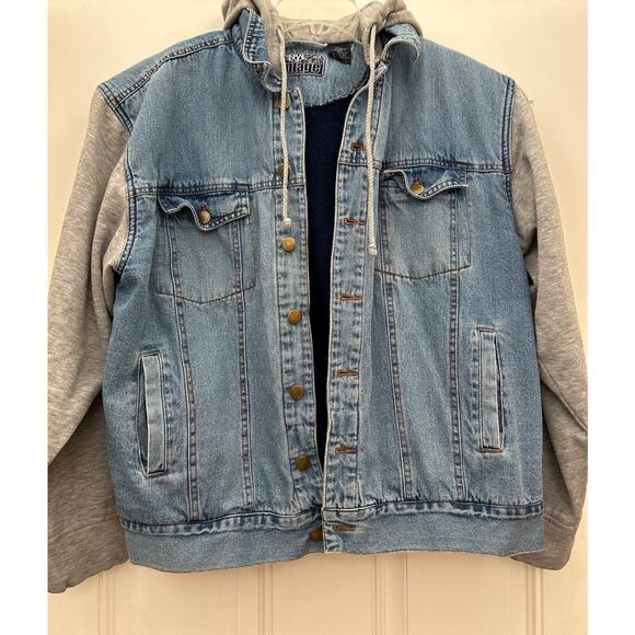 NYC Vintage Denim Fleece Lined Jean Jacket Men’s Medium PLZ READ - Picture 1 of 8